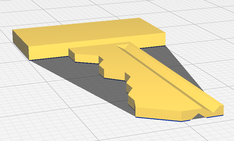 Picture of a 3D model of a key in Cura Ultimaker